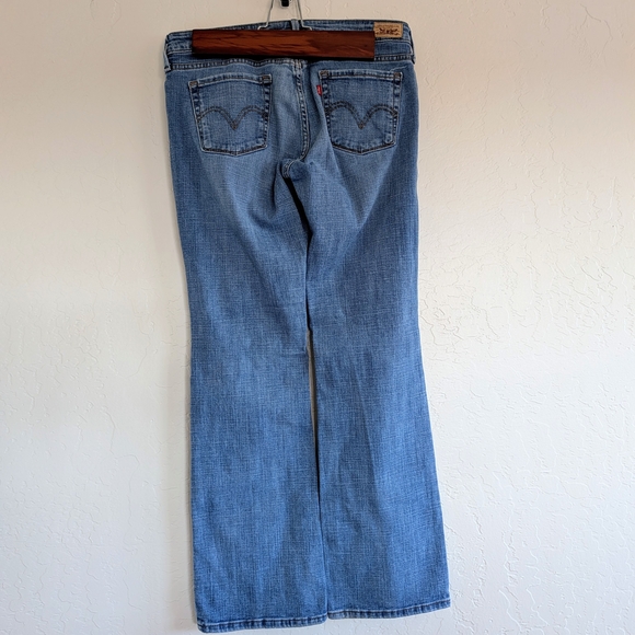 Levi's 545 Low Boot Cut Blue Jeans Y2K Vintage-inspired Retro Denim Core - Picture 2 of 12